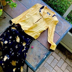 Crepe Skirt Suit